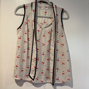 Modcloth Cherries Blouse